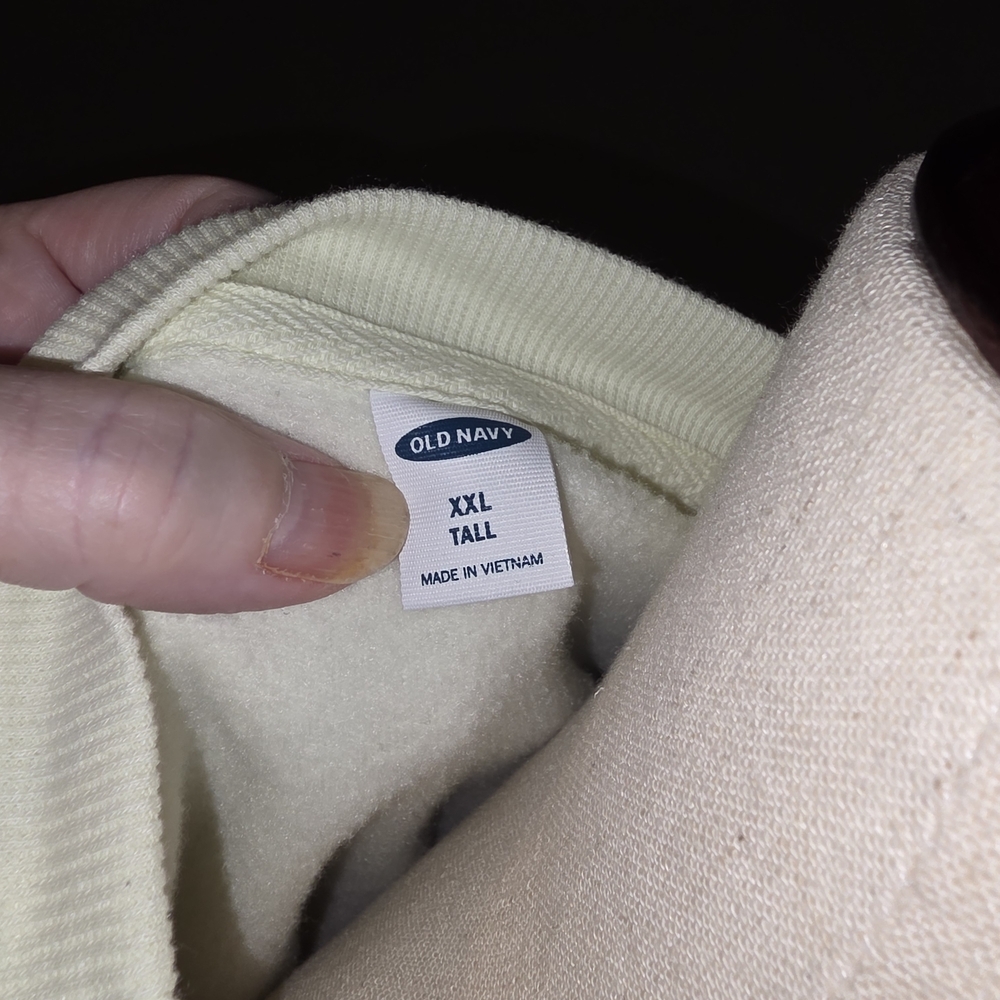 Old Navy Yellow Sweatshirt with CHOOSE HAPPY Pink Print - Picture 2 of 5